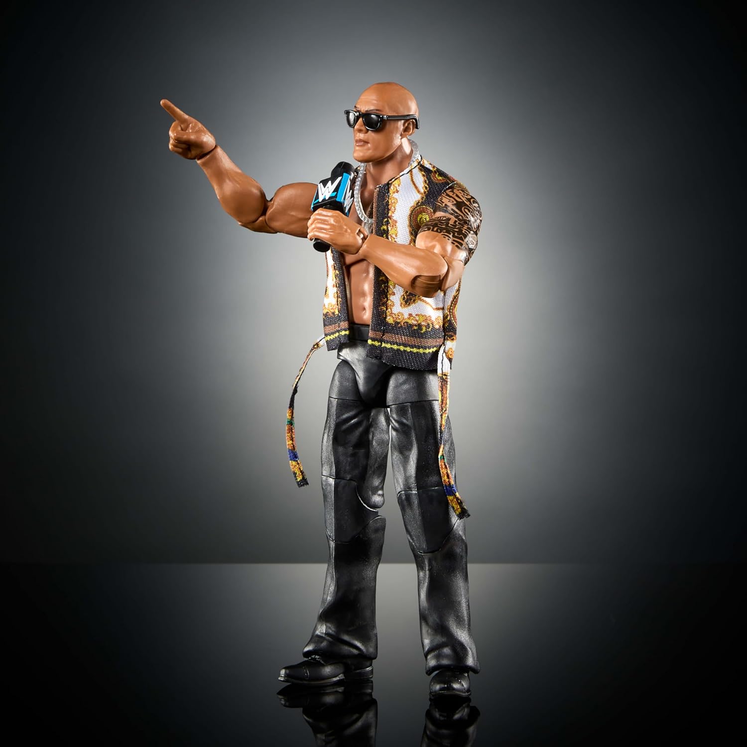 Mattel WWE Elite Action Figure & Accessories, Series #115 6-inch Collectible The Rock with 25 Articulation Points & Swappable Hands