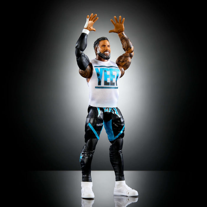 Mattel WWE Elite Action Figure & Accessories, Series #114 6-inch Collectible Jey Uso with 25 Articulation Points & Swappable Hands, JCH93