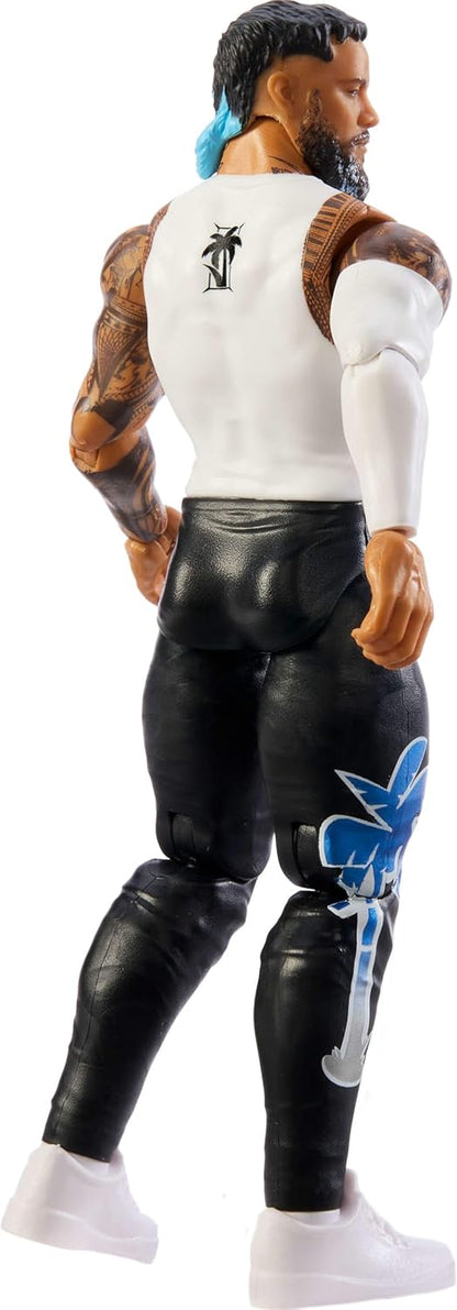 Mattel WWE Jey Uso Action Figure, Main Event Series #153 6-inch Collectible with 10 Articulation Points & Life-Like Look