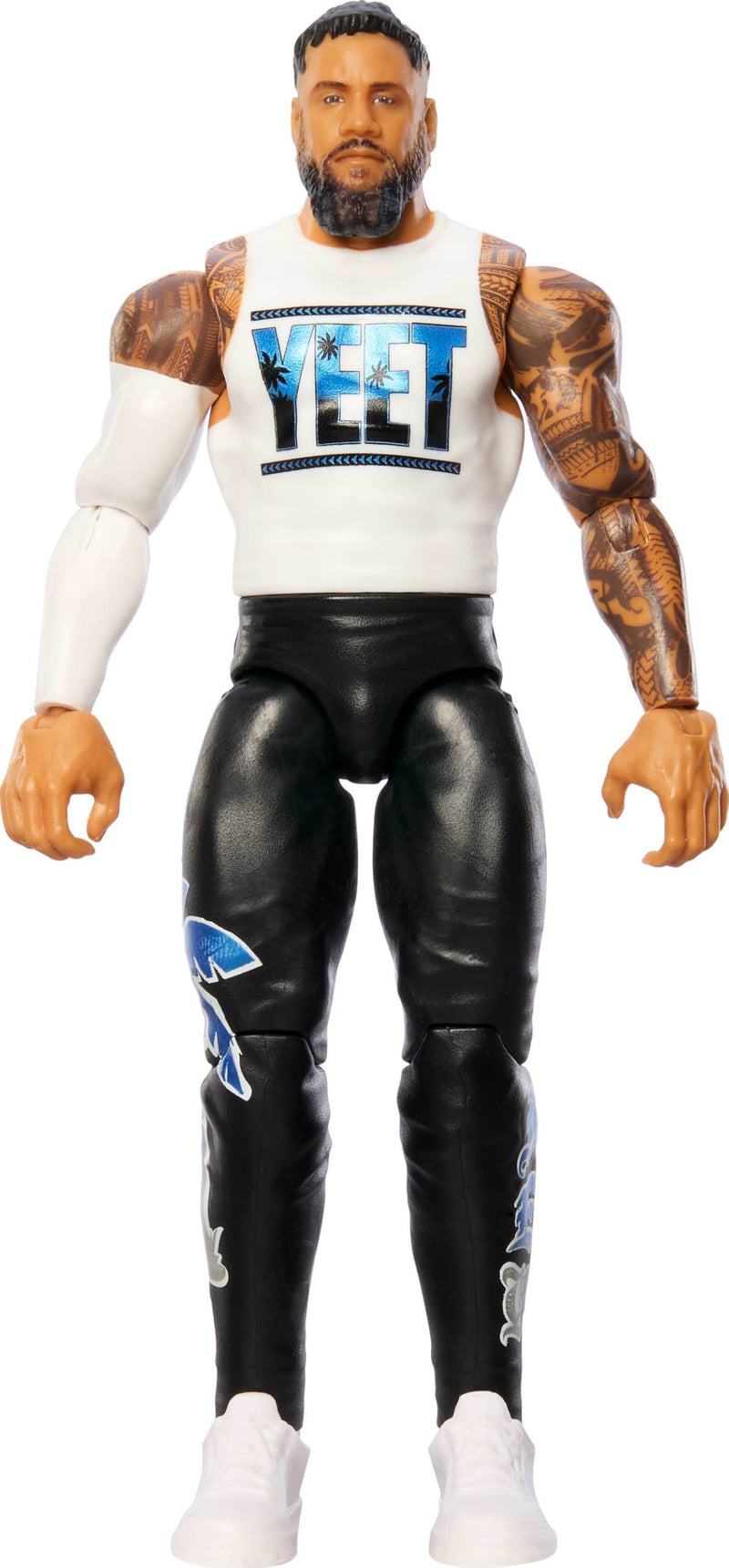 Mattel WWE Jey Uso Action Figure, Main Event Series #153 6-inch Collectible with 10 Articulation Points & Life-Like Look