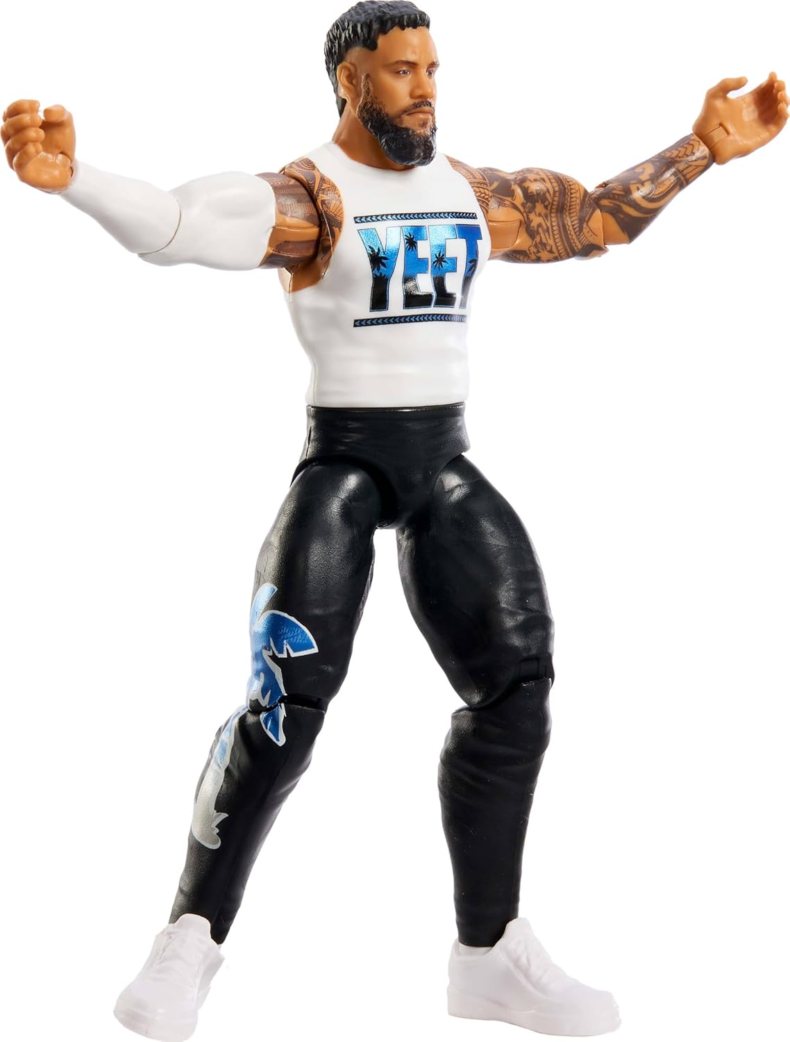 Mattel WWE Jey Uso Action Figure, Main Event Series #153 6-inch Collectible with 10 Articulation Points & Life-Like Look
