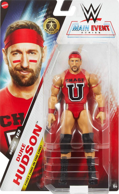 Mattel WWE Duke Hudson Action Figure, Main Event Series #153 6-inch Collectible with 10 Articulation Points & Life-Like Look