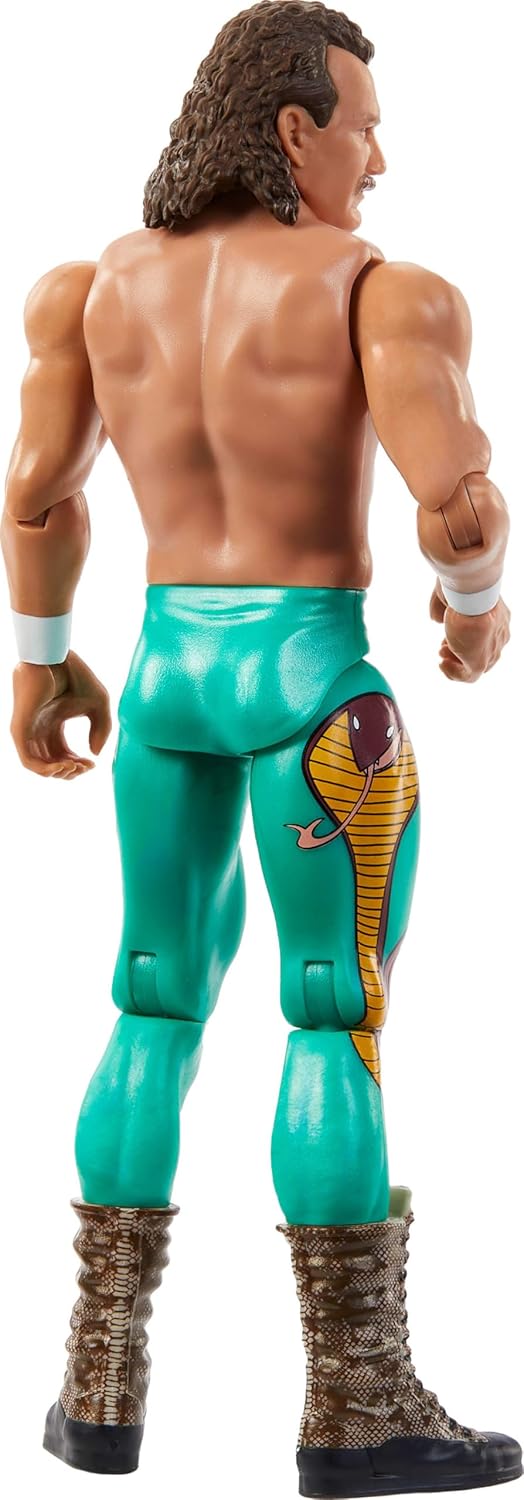Mattel WWE Jake Roberts Action Figure, Main Event Series #154 6-inch Collectible with 10 Articulation Points & Life-Like Look