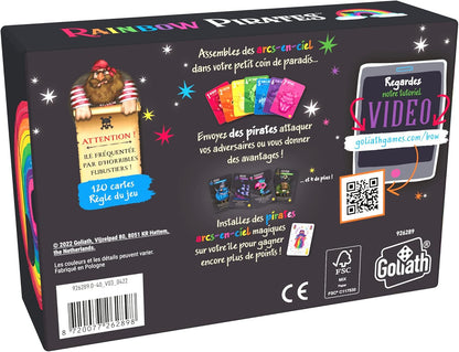 Goliath - Rainbow Pirates - Coloured Card Game - Pirates are Your Allies - Strategy and Action - Board Game - To Play with Family or Friends - Ages 7+
