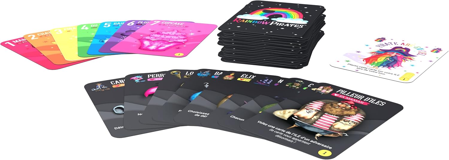 Goliath - Rainbow Pirates - Coloured Card Game - Pirates are Your Allies - Strategy and Action - Board Game - To Play with Family or Friends - Ages 7+