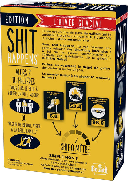 SHIT HAPPENS: L'WINTER GLACIAL – Gesellschaftsspiel für Erwachsene – Gesellschaftsspiel ab 18 Jahren – Kartenspiel zum Spielen zwischen Freunden – Kult-Abende für 2 Spieler und mehr – 30 Minuten
