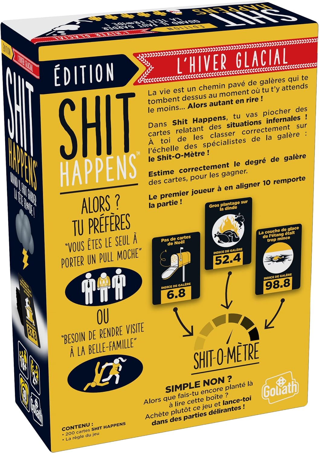 SHIT HAPPENS: L'WINTER GLACIAL – Gesellschaftsspiel für Erwachsene – Gesellschaftsspiel ab 18 Jahren – Kartenspiel zum Spielen zwischen Freunden – Kult-Abende für 2 Spieler und mehr – 30 Minuten