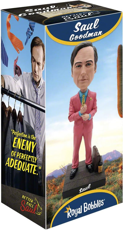 Royal Bobbles Better Call Saul, Saul Goodman Bobblehead, Premium Polyresin Lifelike Figure, Unique Serial Number, Exquisite Detail