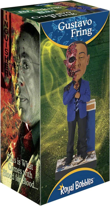 Royal Bobbles Breaking Bad Gus Fring Face Off Bobblehead, Premium Polyresin Lifelike Figure, Unique Serial Number, Exquisite Detail
