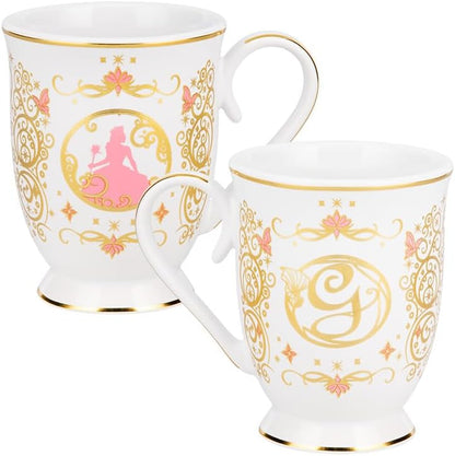 Wicked Movie Glinda Mug - Officially Licensed Gift Fans, Pink & Gold Ceramic Cup with G Monogram, Stylish Tea & Coffee Drinkware, 250ml (8.4fl oz) | Paladone