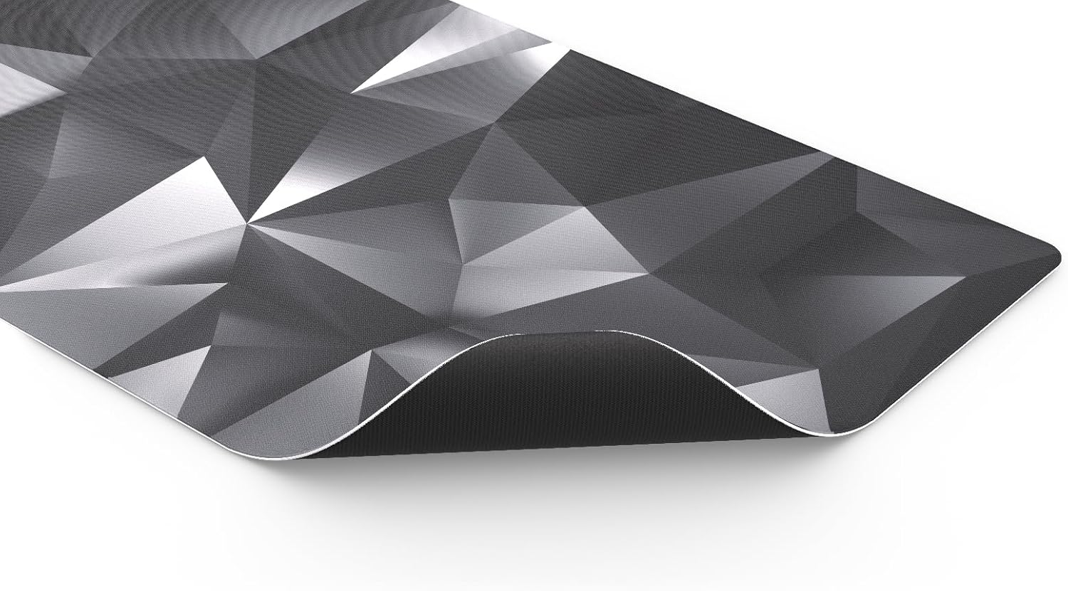 ENDORFY Crystal Black XL XXL Mouse Pad 900x400mm Smooth Mouse Guide Printed Edge Non-Slip Rubber Base Elegant Design