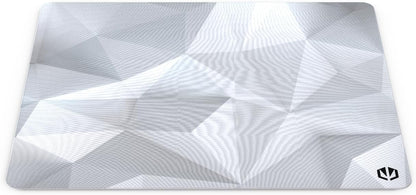 ENDORFY Alfombrilla para ratón Crystal Onyx White L, 450 x 400 mm L, guía para ratón Lisa, Borde Impreso, Base de Goma Antideslizante, diseño Elegante