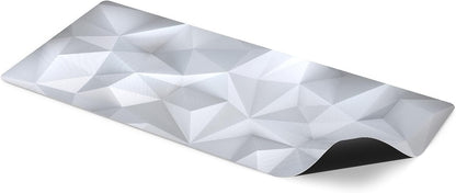 ENDORFY Crystal Onyx White XL, 900 x 400 mm XXL Mouse Mat, Smooth Mouse, Printed Hem, Non-Slip Rubber Base, Stylish Design