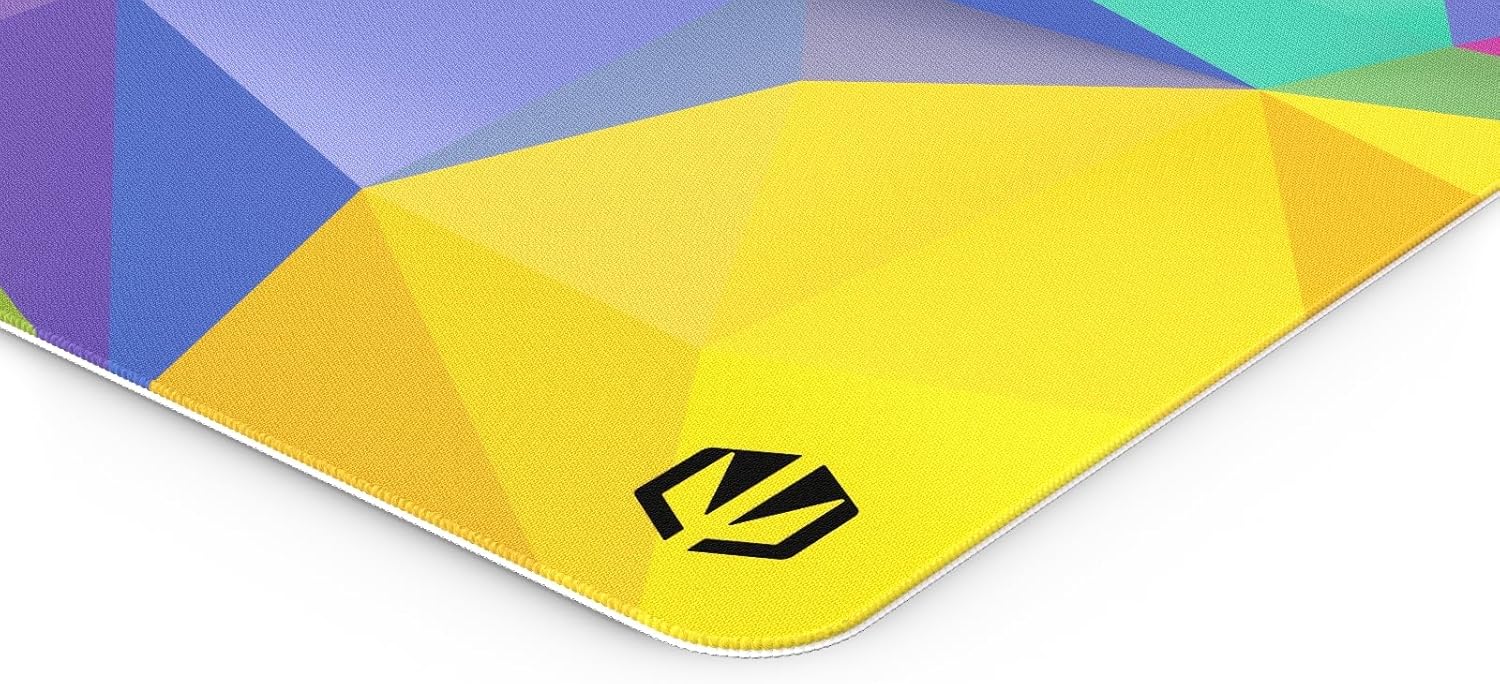 ENDORFY Crystal Spectrum L, 450 x 400 mm L Mouse Mat, Smooth Mouse, Printed Hem, Non-Slip Rubber Base, Stylish Design