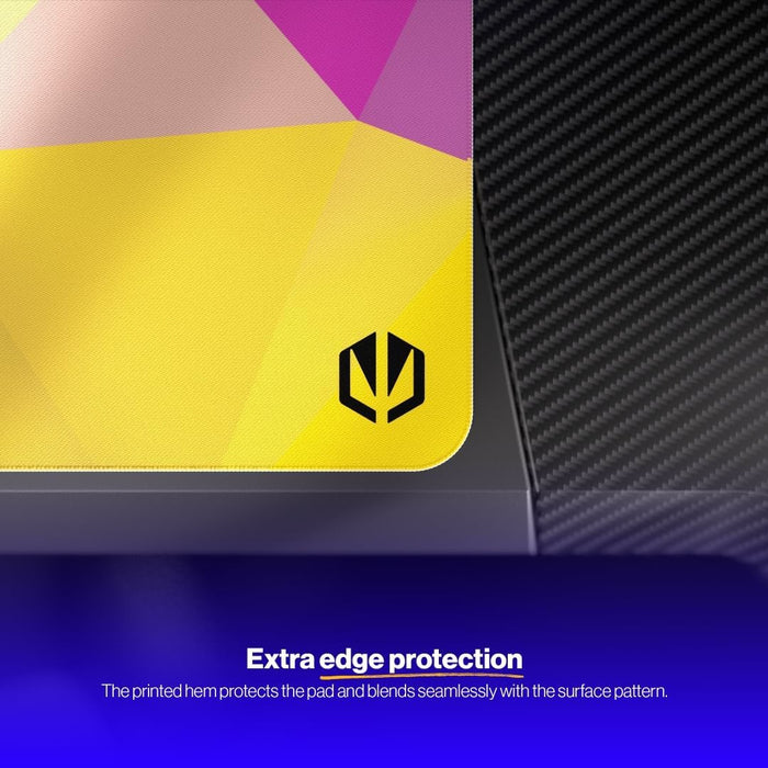 ENDORFY Crystal Spectrum L, 450 x 400 mm L Mouse Mat, Smooth Mouse, Printed Hem, Non-Slip Rubber Base, Stylish Design