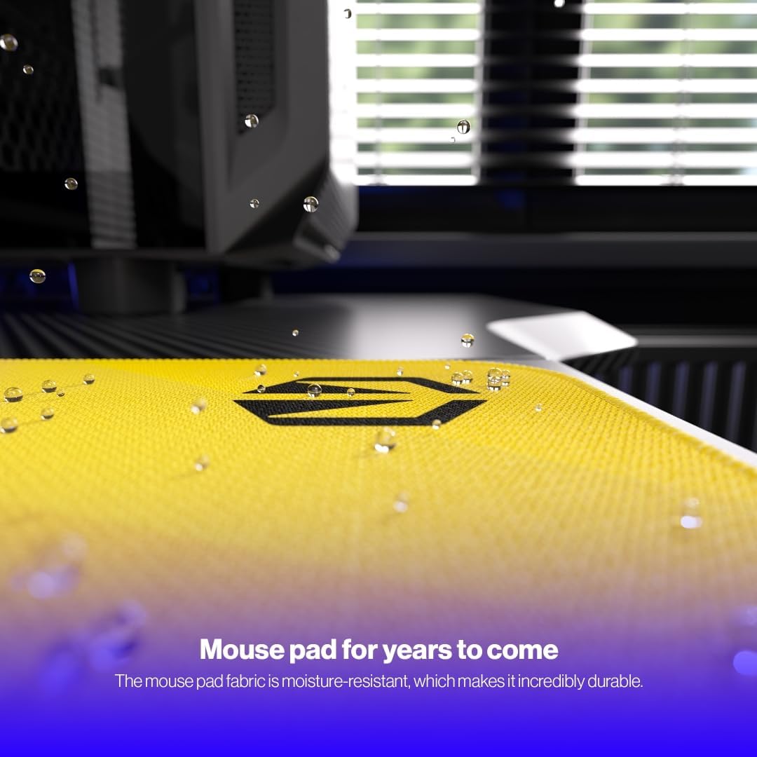 ENDORFY Crystal Spectrum L, 450 x 400 mm L Mouse Mat, Smooth Mouse, Printed Hem, Non-Slip Rubber Base, Stylish Design