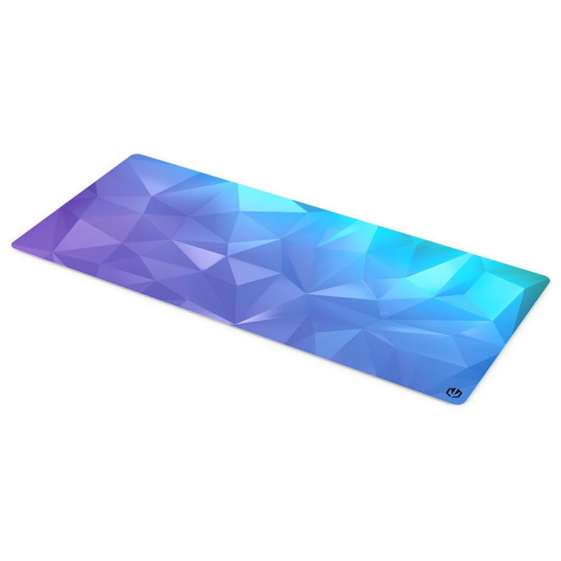 ENDORFY Crystal Blue XL, 900 x 400 mm XXL Mouse Mat, Smooth Mouse, Printed Hem, Non-Slip Rubber Base, Stylish Design