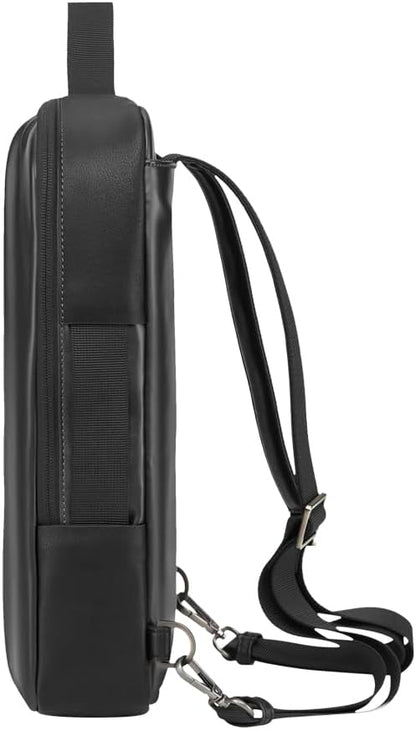 Moleskine Classic Pro Collection Vertical Professional Backpack, Office Professional Backpack, Laptop Backpack for Laptop, iPad, Notebook up to 13'', dimensions 27.5 x 37 x 9 cm, Color Black