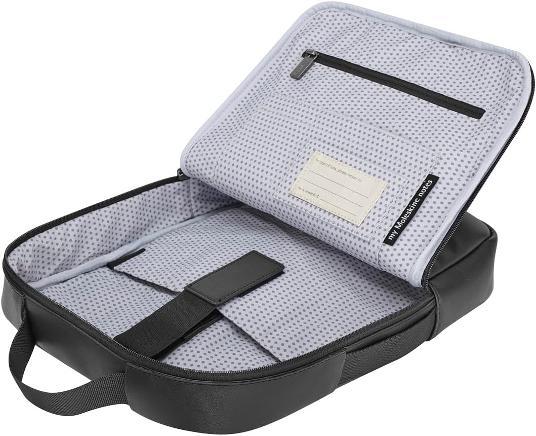 Moleskine Classic Pro Collection Vertical Professional Backpack, Office Professional Backpack, Laptop Backpack for Laptop, iPad, Notebook up to 13'', dimensions 27.5 x 37 x 9 cm, Color Black