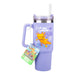 Paladone Minecraft Axolotl 900 ml Purple Insulated Cup and Straw, Officially Licensed Tumbler Travel Cup with Handle for Iced Tea or Coffee, Gaming Merchandise