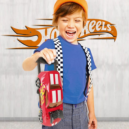 Hot Wheels NEW Car Storage 2in1 Race N' Haul free wheel Car Storage case with Retractable Handle - Stores up to 15 cars (cars not included