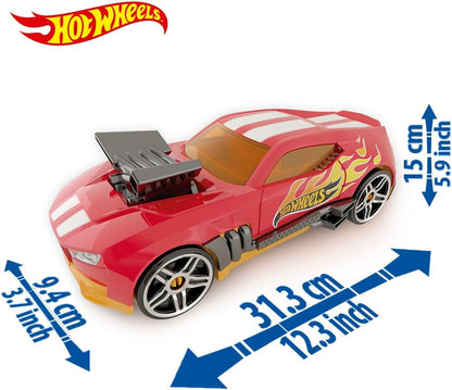 Hot Wheels NEW Car Storage 2in1 Race N' Haul free wheel Car Storage case with Retractable Handle - Stores up to 15 cars (cars not included