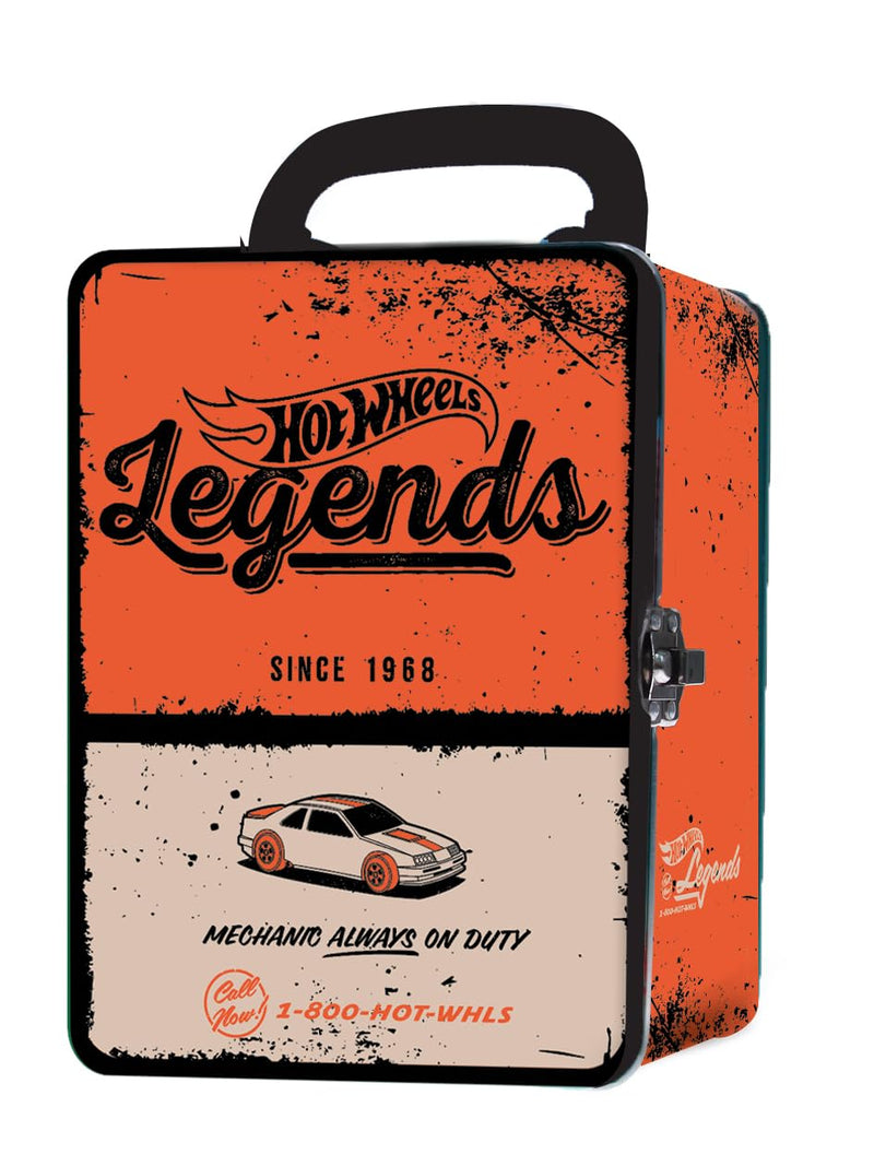 Hot Wheels Vintage 1:64 Scale cars Metal Car Carry Case I 18 Toy Storage & Organiser Gift for Collectors Kids Ages 3 Years Old Up 3D HW Race lid design (Cars not included)