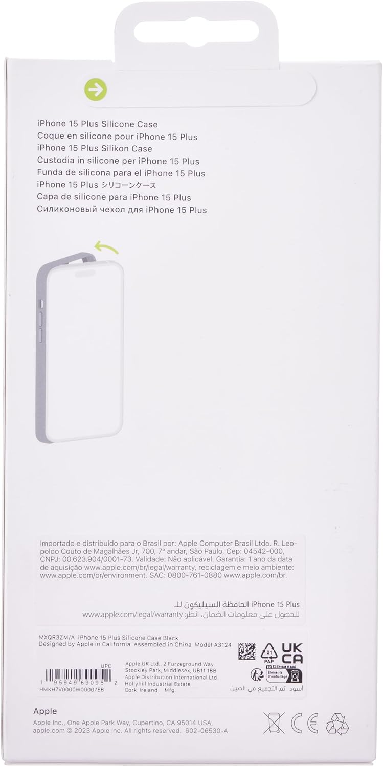 Apple - Back Cover For Mobile Phone - Magsafe Compatibility - Silicone - Black - For Iphone 15 Plus