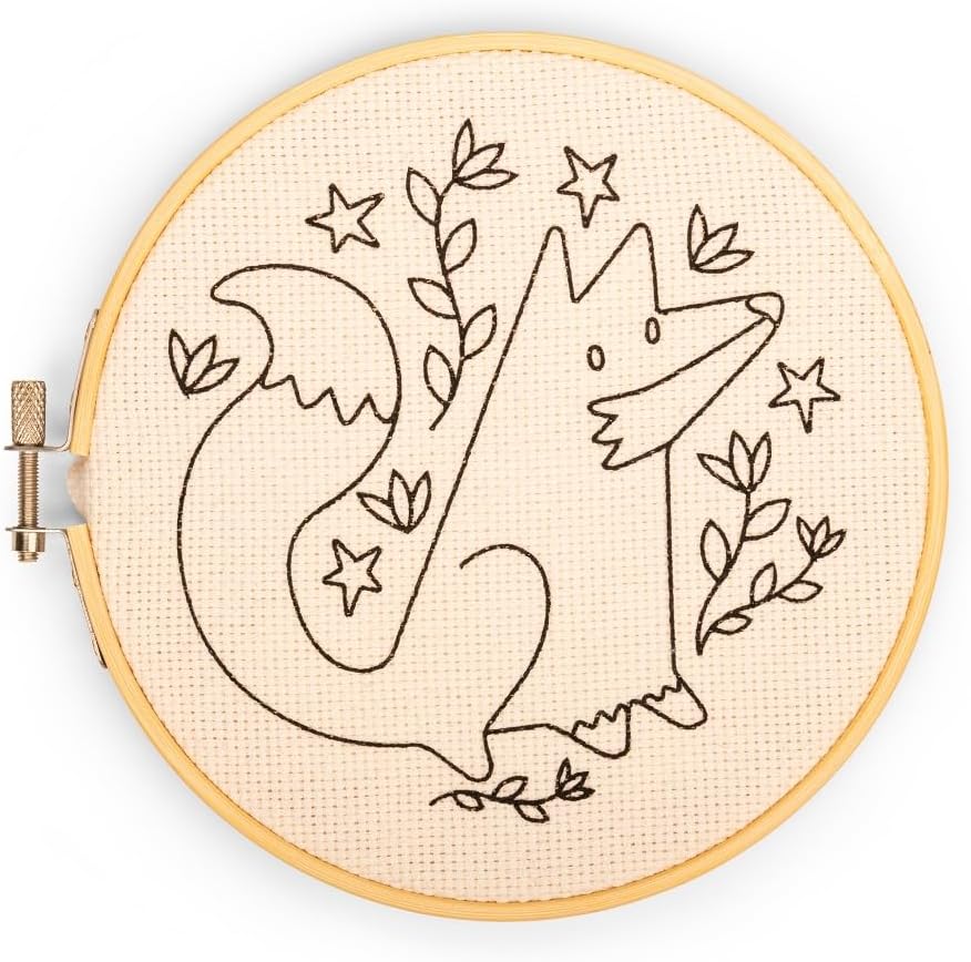Kikkerland Punch Needle - Fox - Includes Everything Needed