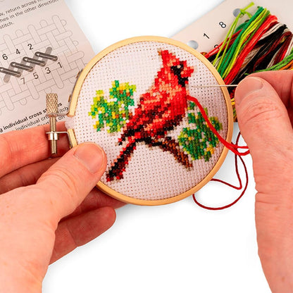 Kikkerland GG276 Cardinal MiniCross Stitch Embroidery