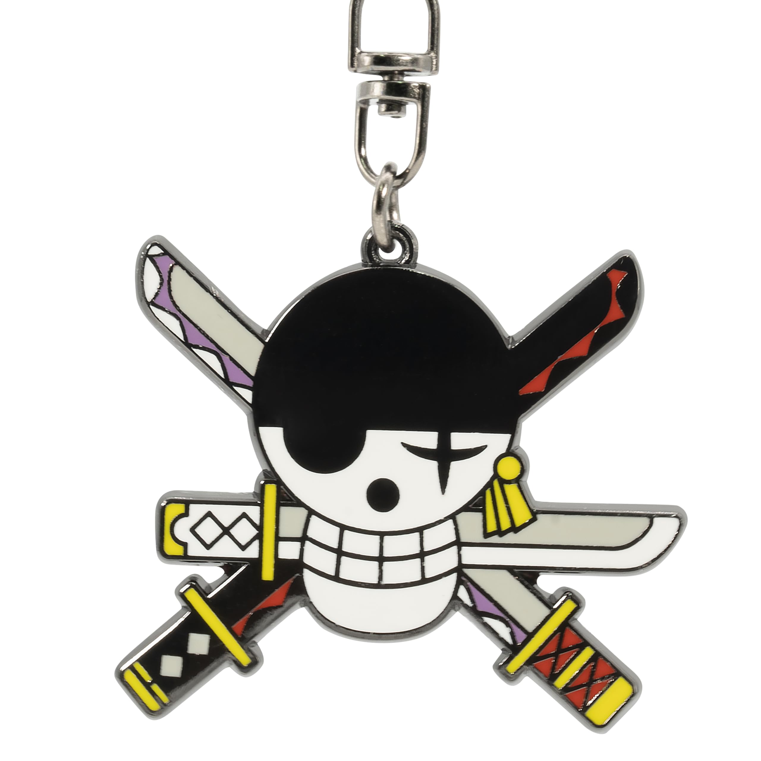 ABYSTYLE - One Piece - Zoro sleutelhanger, Zwart, Dimensions : diamètre environ 4,8 cm