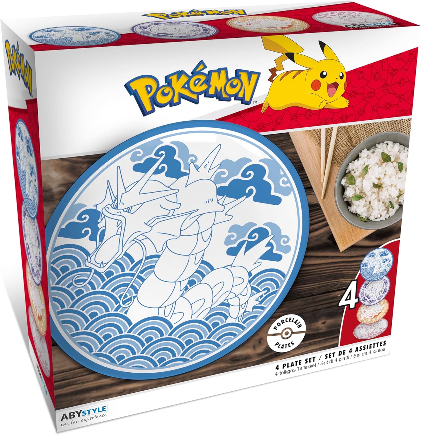Pokemon - Set Of 4 Plates - Japanese Style
