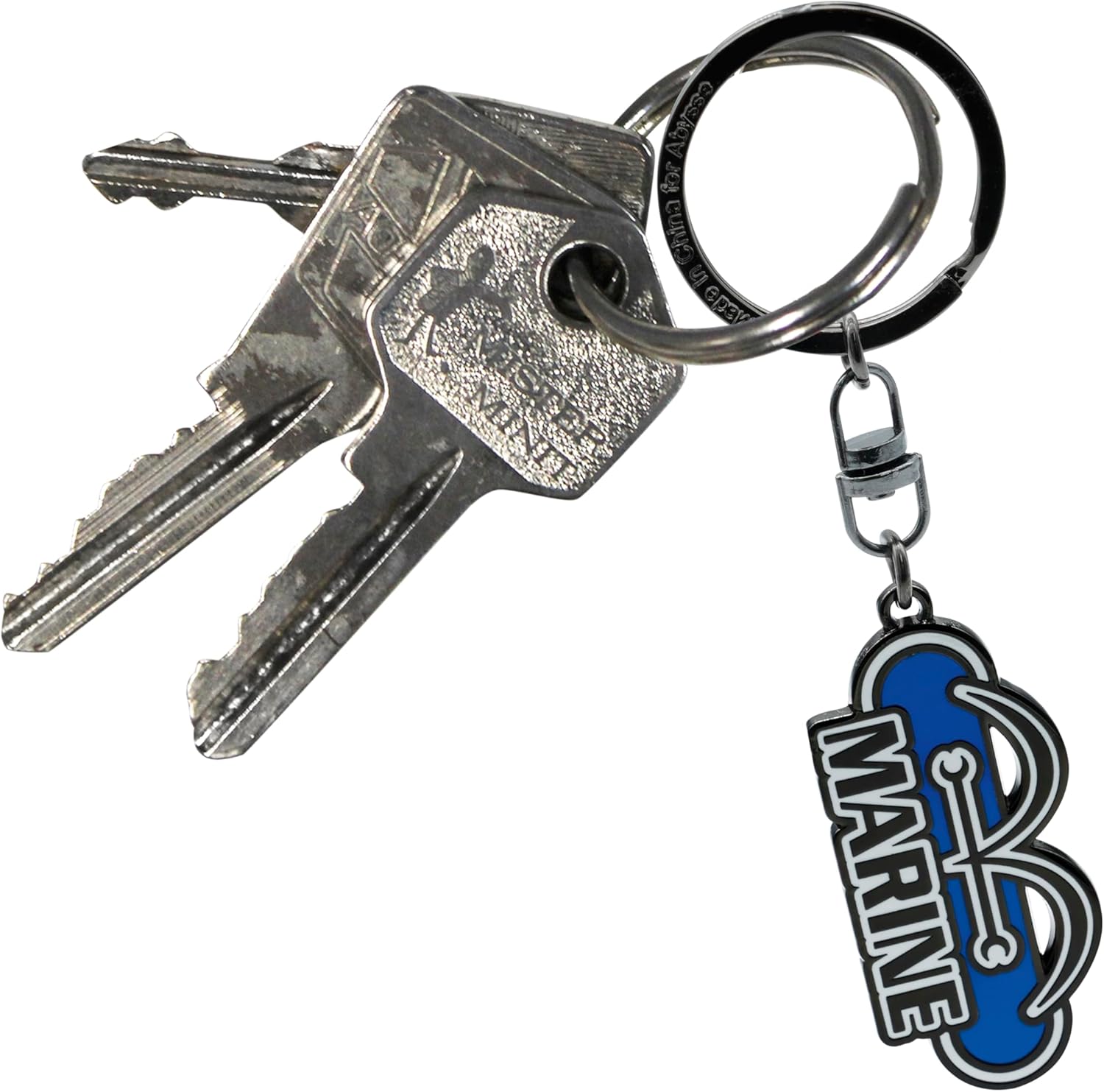 ABYSTYLE - Portachiavi One Piece Marine, blu, Dimensions : H. 2,3 cm x L. 5,2 cm