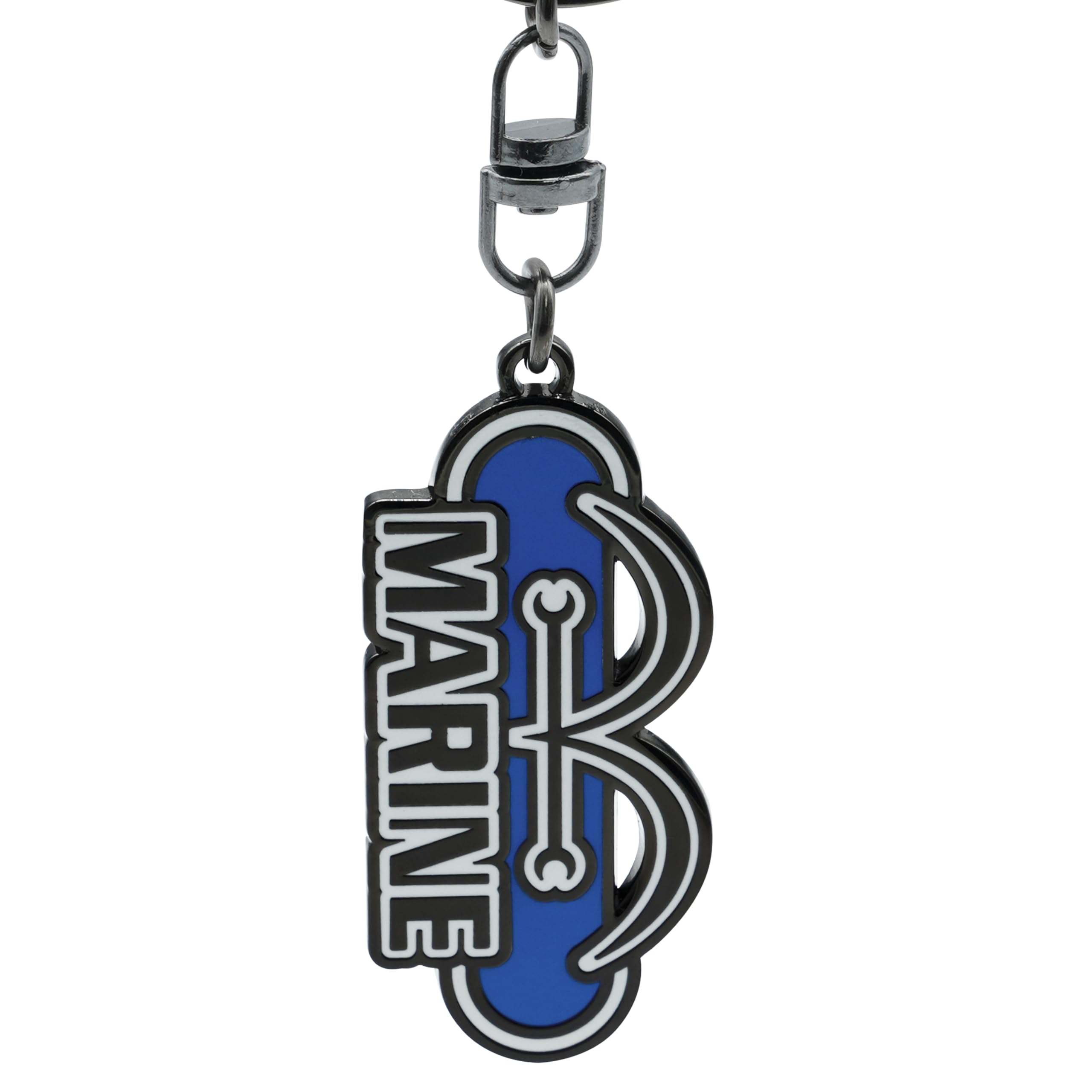 ABYSTYLE - Portachiavi One Piece Marine, blu, Dimensions : H. 2,3 cm x L. 5,2 cm