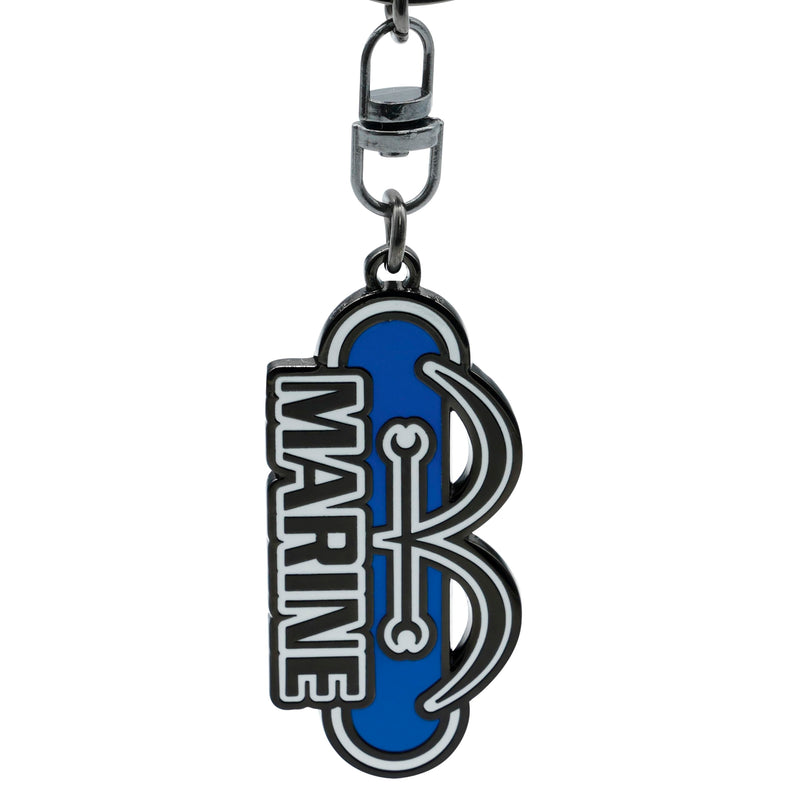 ABYSTYLE - Portachiavi One Piece Marine, blu, Dimensions : H. 2,3 cm x L. 5,2 cm