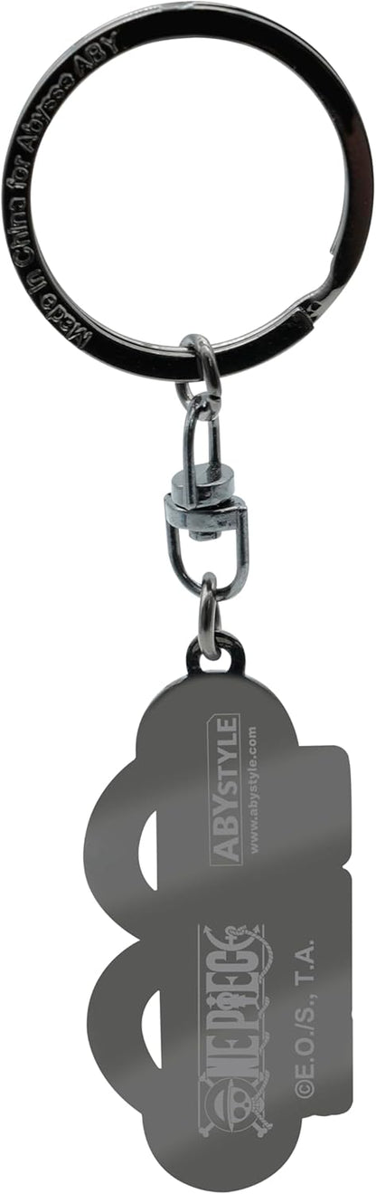ABYSTYLE - Portachiavi One Piece Marine, blu, Dimensions : H. 2,3 cm x L. 5,2 cm