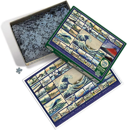 Cobble Hill 1000 Piece Puzzle - Hokusai - Sample Poster Included