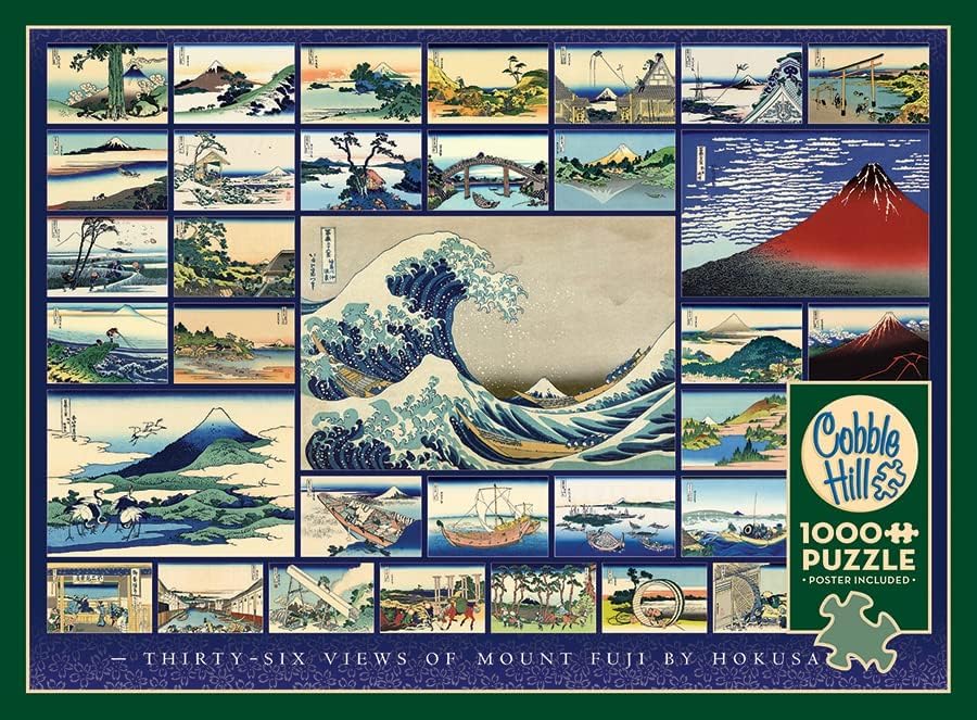 Cobble Hill 1000 Piece Puzzle - Hokusai - Sample Poster Included