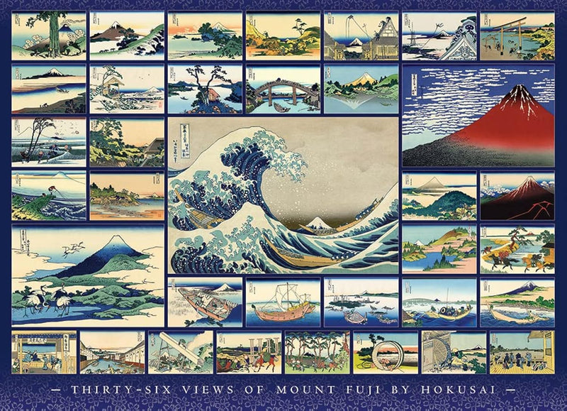 Cobble Hill 1000 Piece Puzzle - Hokusai - Sample Poster Included