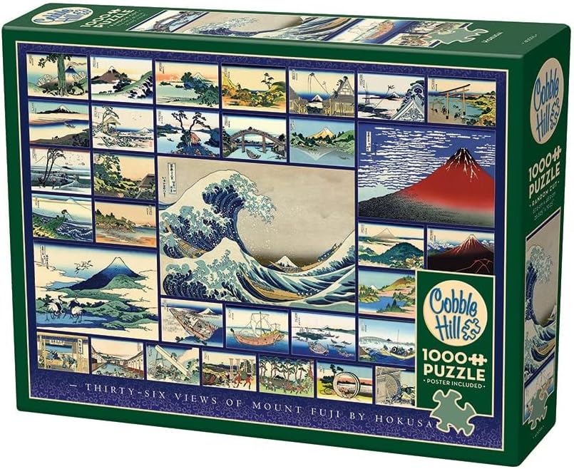 Cobble Hill 1000 Piece Puzzle - Hokusai - Sample Poster Included