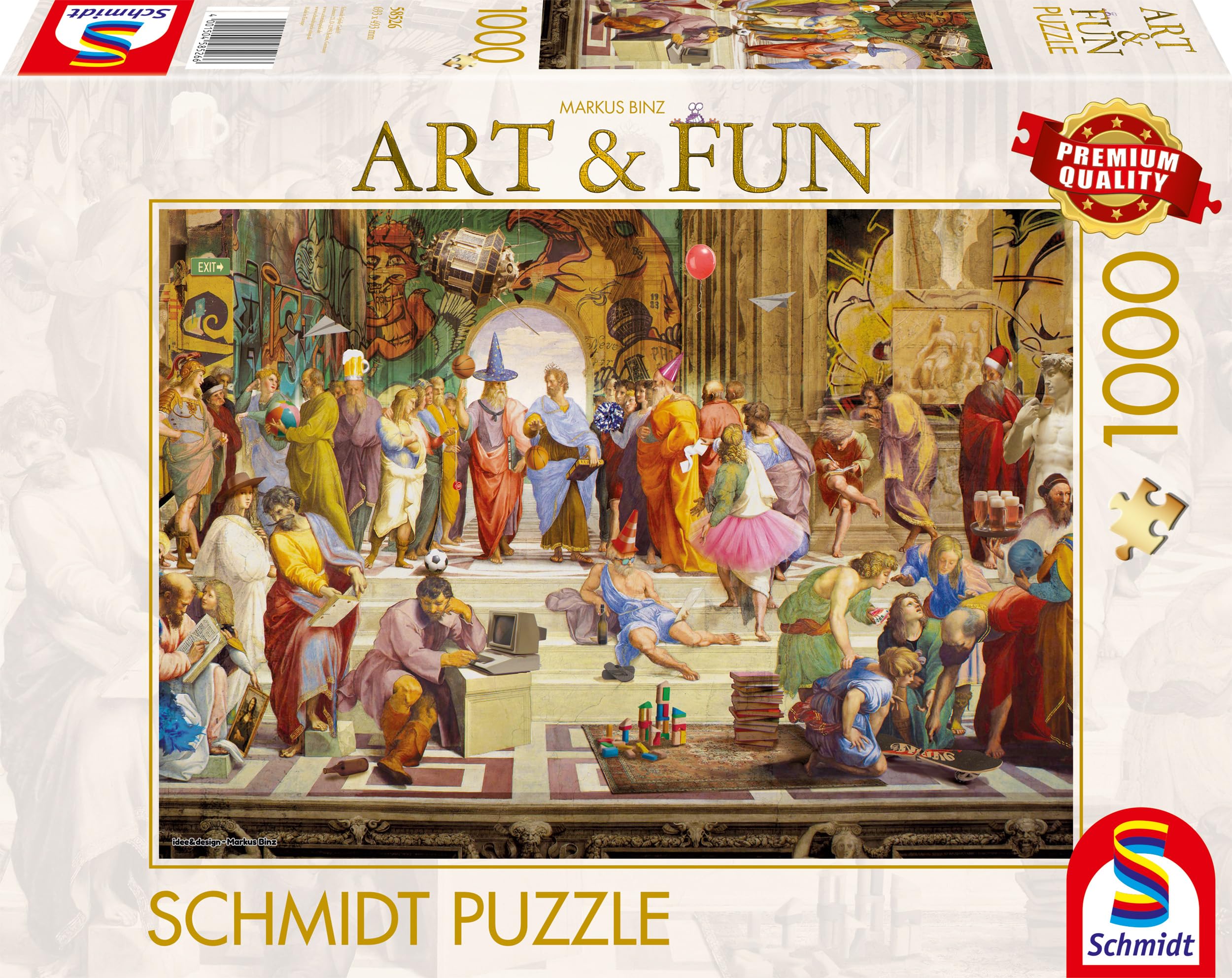 Schmidt | Markus Binz: School of Athens 2024 (1,000 Pieces) | Jigsaw Puzzle | Ages 14+ | 1+ Players