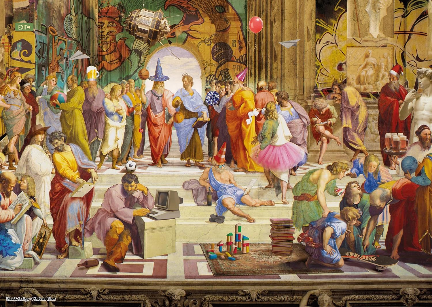 Schmidt | Markus Binz: School of Athens 2024 (1,000 Pieces) | Jigsaw Puzzle | Ages 14+ | 1+ Players