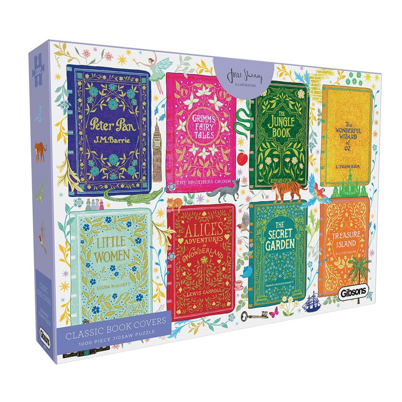 Classic Book Covers | 1000 Piece Jigsaw Puzzle | Literature Jigsaw Puzzle| Sustainable Jigsaw Puzzle for Adults | Premium 100% Recycled Board | Great Gift for Adults | Gibsons Games