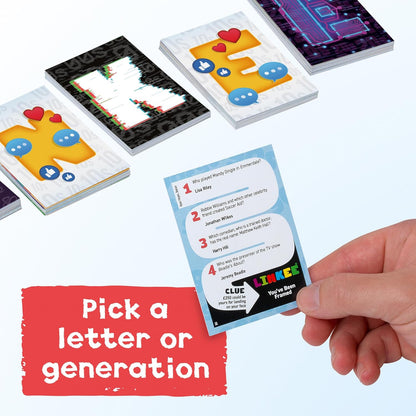 IDEAL | LINKEE Generations decades trivia party quiz game: Four little questions with one big link! 1970's, 80's, 90's, 00's to 2020's | Perfect for teens, adults and families, 3+ players, ages 12+