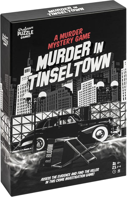 Professor Puzzles Murder In Tinseltown Detective Game | Immersive Hollywood Murder Mystery Gameplay | Investigate Crime Scenes, Interrogate Suspects, Solve the Mystery | Great Family Game Night Fun.