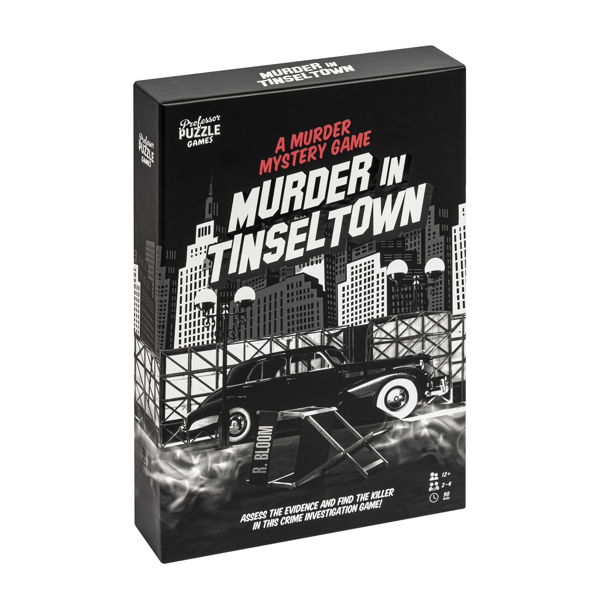 Professor Puzzles Murder In Tinseltown Detective Game | Immersive Hollywood Murder Mystery Gameplay | Investigate Crime Scenes, Interrogate Suspects, Solve the Mystery | Great Family Game Night Fun.