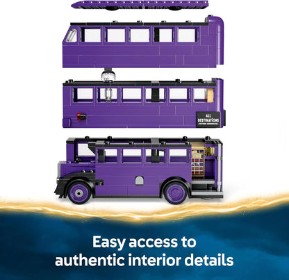 LEGO Harry Potter Knight Bus Adventure with 5 Collectible Minifigures incl. Ernie Prang & Stan Shunpike, Detachable Triple Decker Vehicle Toy for Wizarding World Fans, 8+ Year Old Boys & Girls, 76446