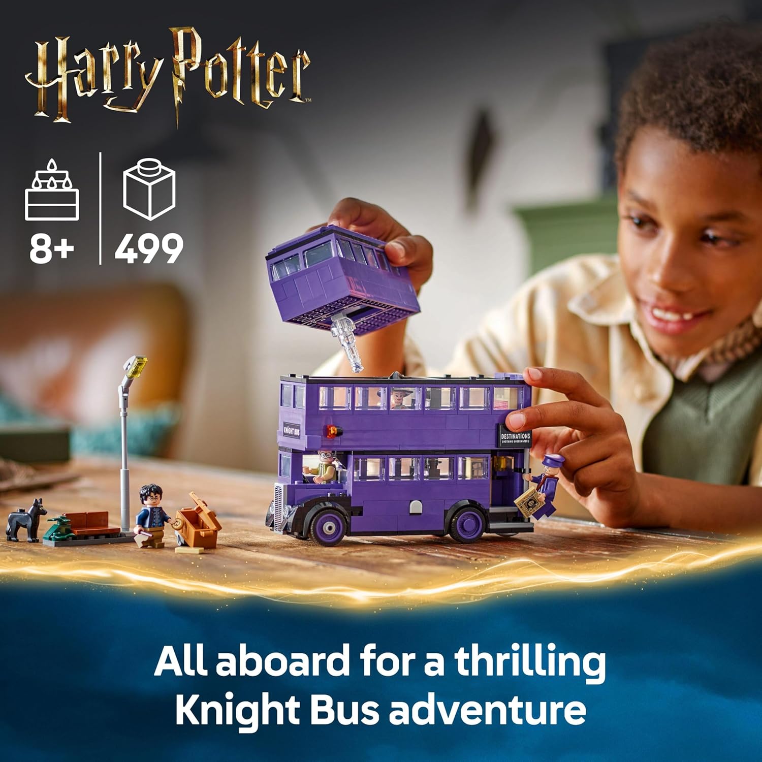 LEGO Harry Potter Knight Bus Adventure with 5 Collectible Minifigures incl. Ernie Prang & Stan Shunpike, Detachable Triple Decker Vehicle Toy for Wizarding World Fans, 8+ Year Old Boys & Girls, 76446
