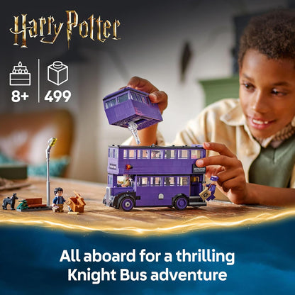 LEGO Harry Potter Knight Bus Adventure with 5 Collectible Minifigures incl. Ernie Prang & Stan Shunpike, Detachable Triple Decker Vehicle Toy for Wizarding World Fans, 8+ Year Old Boys & Girls, 76446