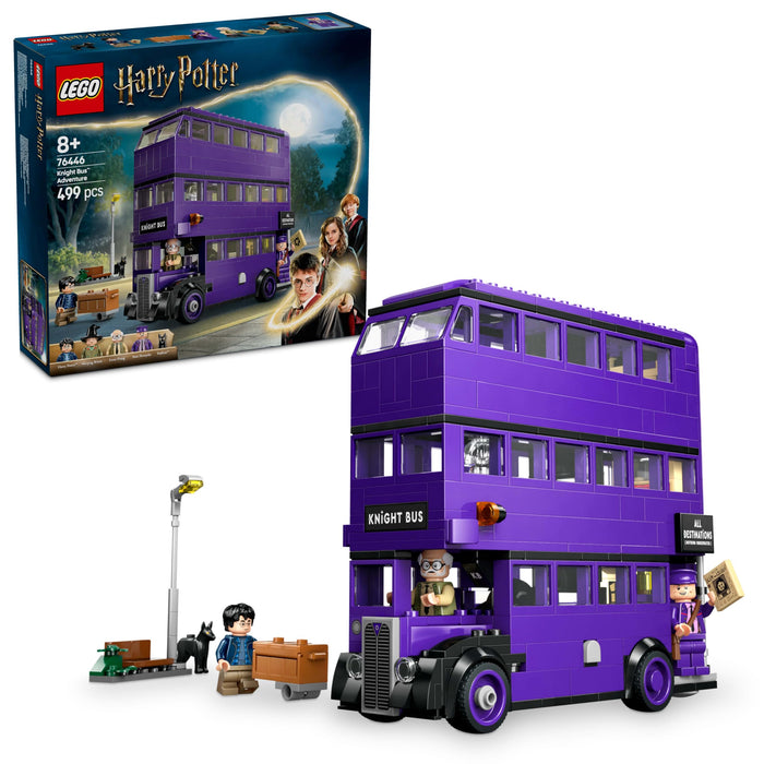LEGO Harry Potter Knight Bus Adventure with 5 Collectible Minifigures incl. Ernie Prang & Stan Shunpike, Detachable Triple Decker Vehicle Toy for Wizarding World Fans, 8+ Year Old Boys & Girls, 76446
